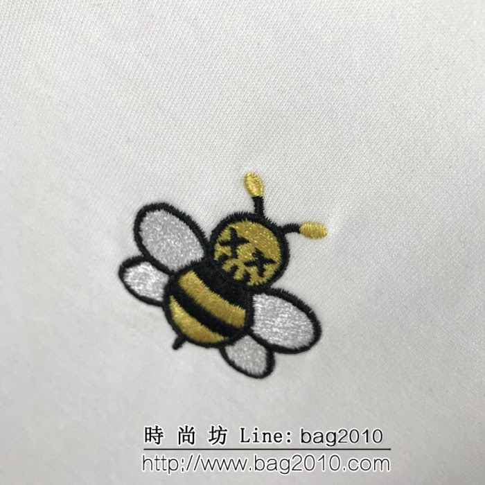DIOR迪奧 19ss早春新款 純棉短袖 小蜜蜂刺繡圖案 簡單百搭款 高版本男女同款 ydi2137